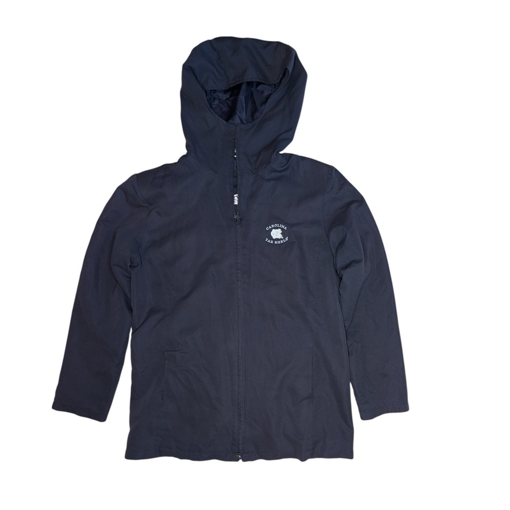 Vantage UNC Carolina Tar‎ Heels Hooded Jacket Navy Blue Womens Medium Full Zip
